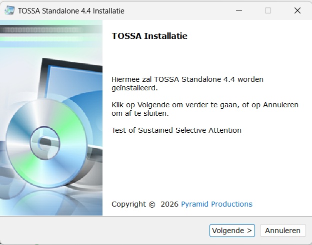 TOSSA InstallatieScherm